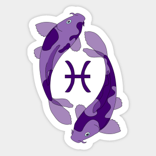 Pisces (Royal Purple) Sticker